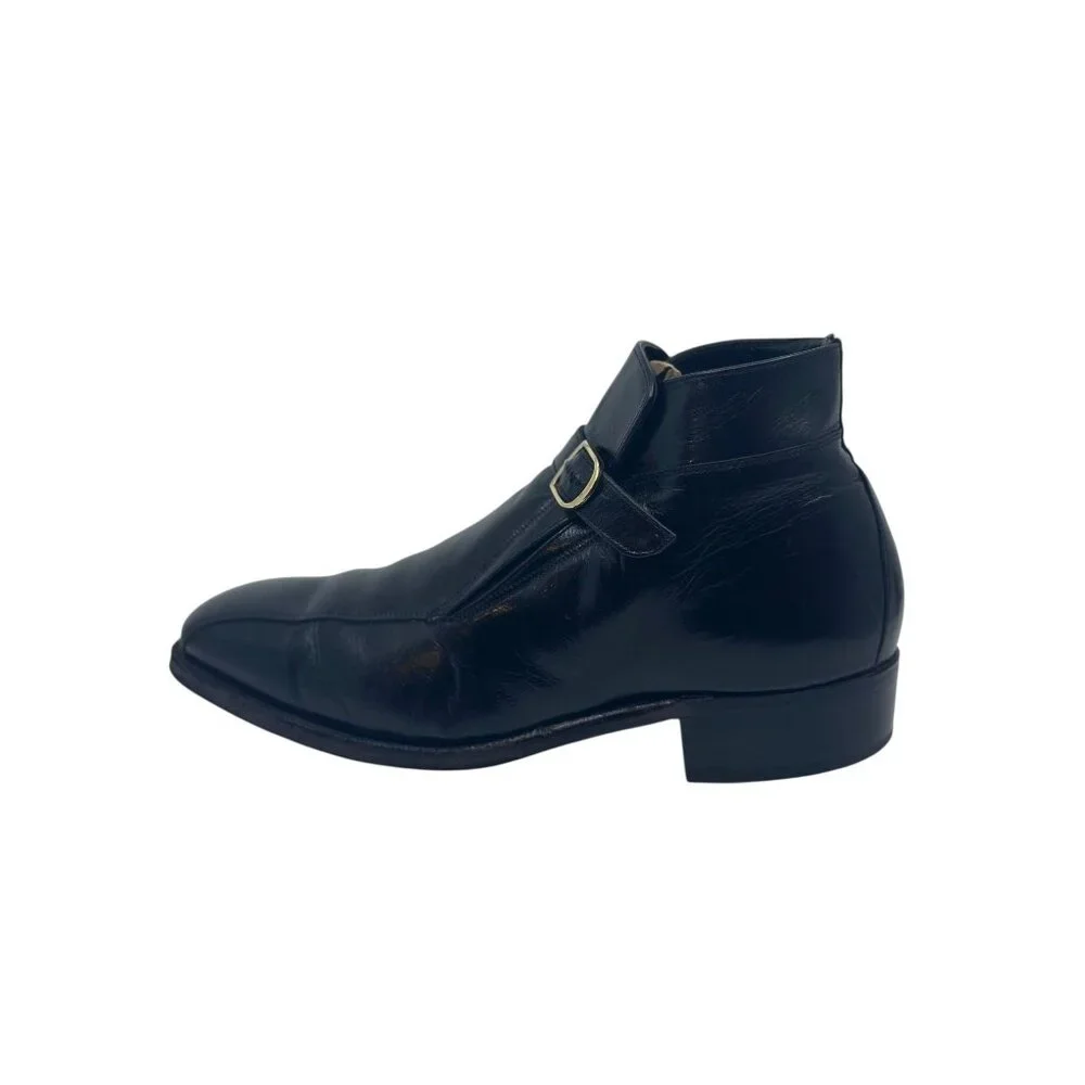 Vintage Florsheim Imperial 92142 Black‎ Leather Dress Drake Boots Size 7.eee USA